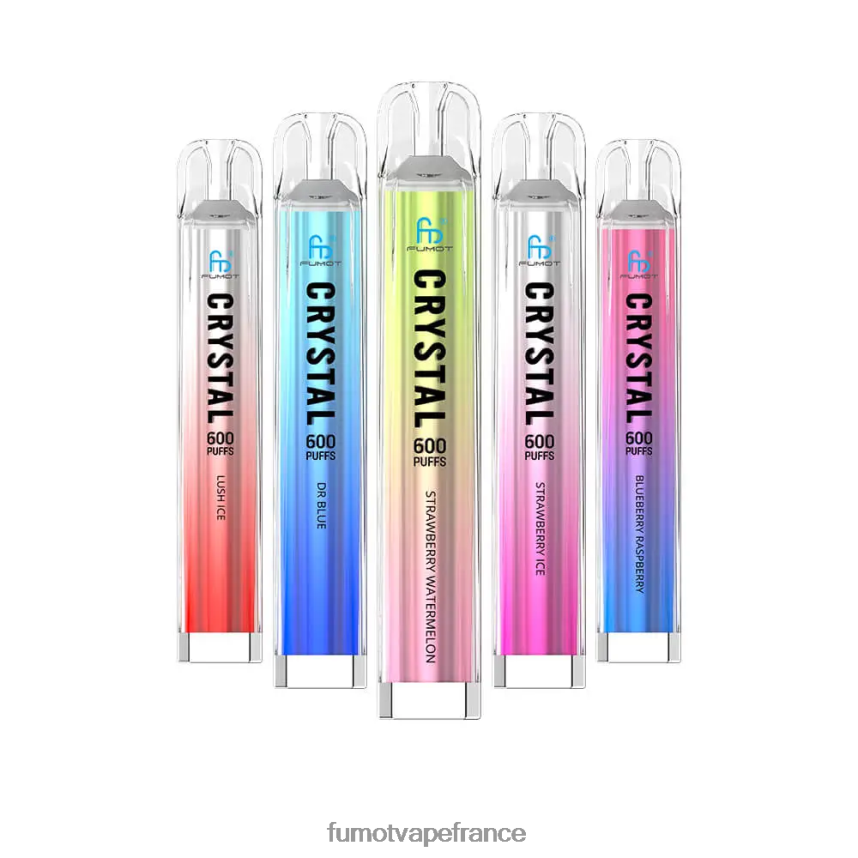 Fumot Crystal Vape jetable de 2 ml (ensemble de 3 pièces) - conforme à 600 tpd dr. bleu - Fumot puff 00BH4J384