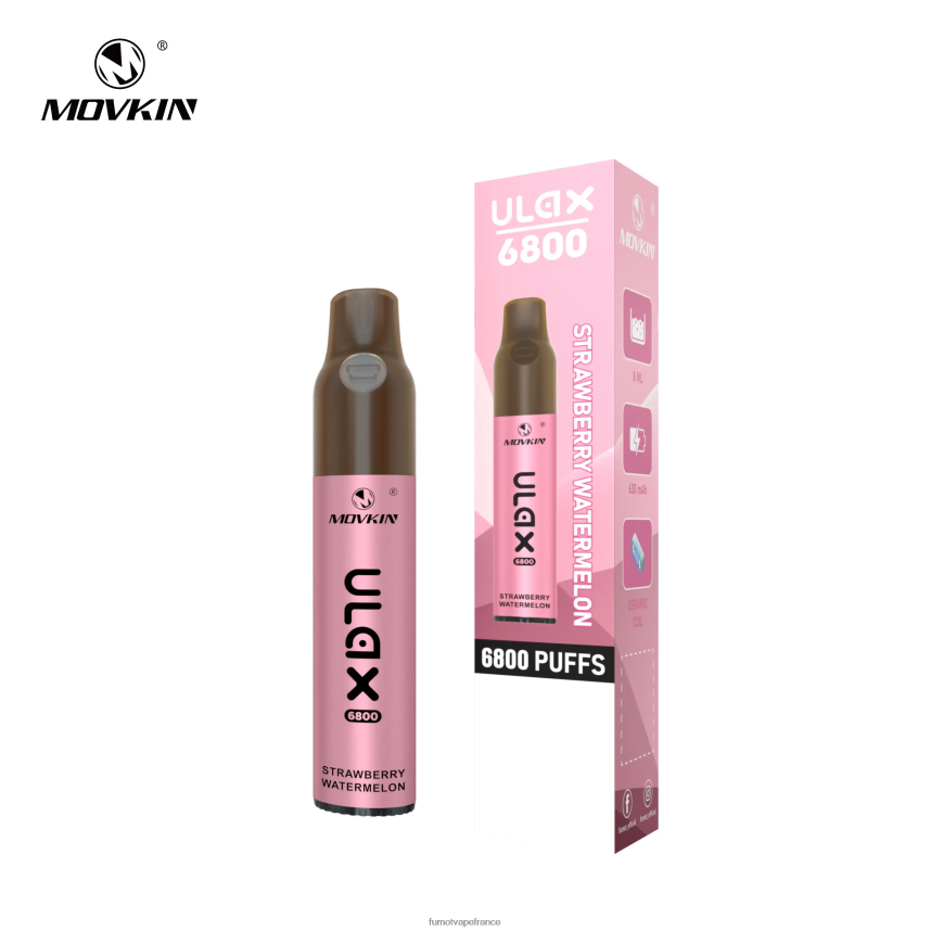 Fumot Movkin Ulax Vape jetable 6800, bobine en céramique - 8 ml (1 pièce) framboise aigre-douce - Fumot vape flavors 00BH4J320
