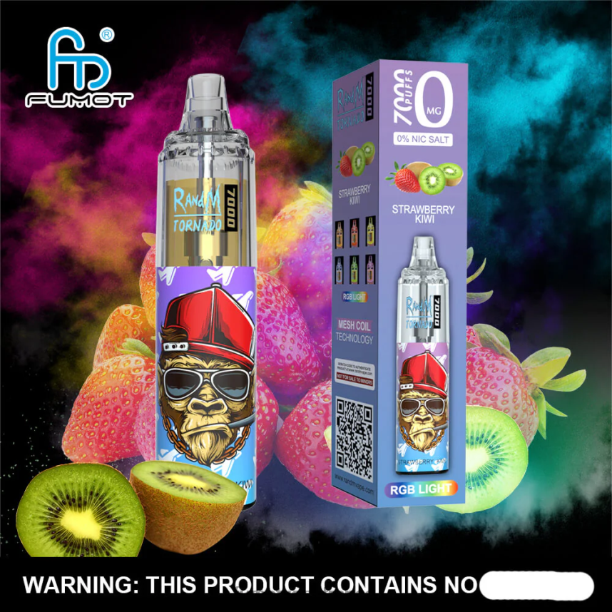 Fumot Tornado Stylo vape jetable 7000 0% - 14 ml (1 pièce) pomme aigre - Fumot vape France 00BH4J537