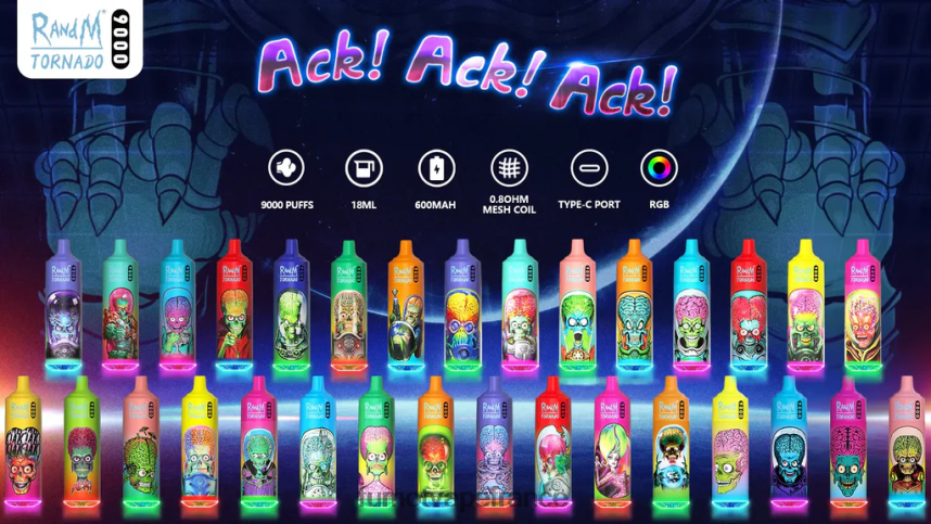 Fumot Tornado stylo vape jetable 9000 - 18ml (1 pièce) glace à la pêche d\'été - Fumot France 00BH4J52