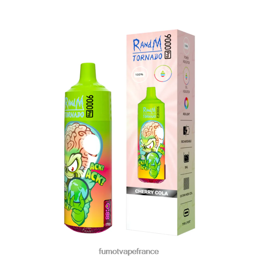 Fumot Tornado vape jetable 9000 pro - 18ml (1 pièce) bubblegum fraise pastèque - Fumot cigarette electronique 00BH4J249